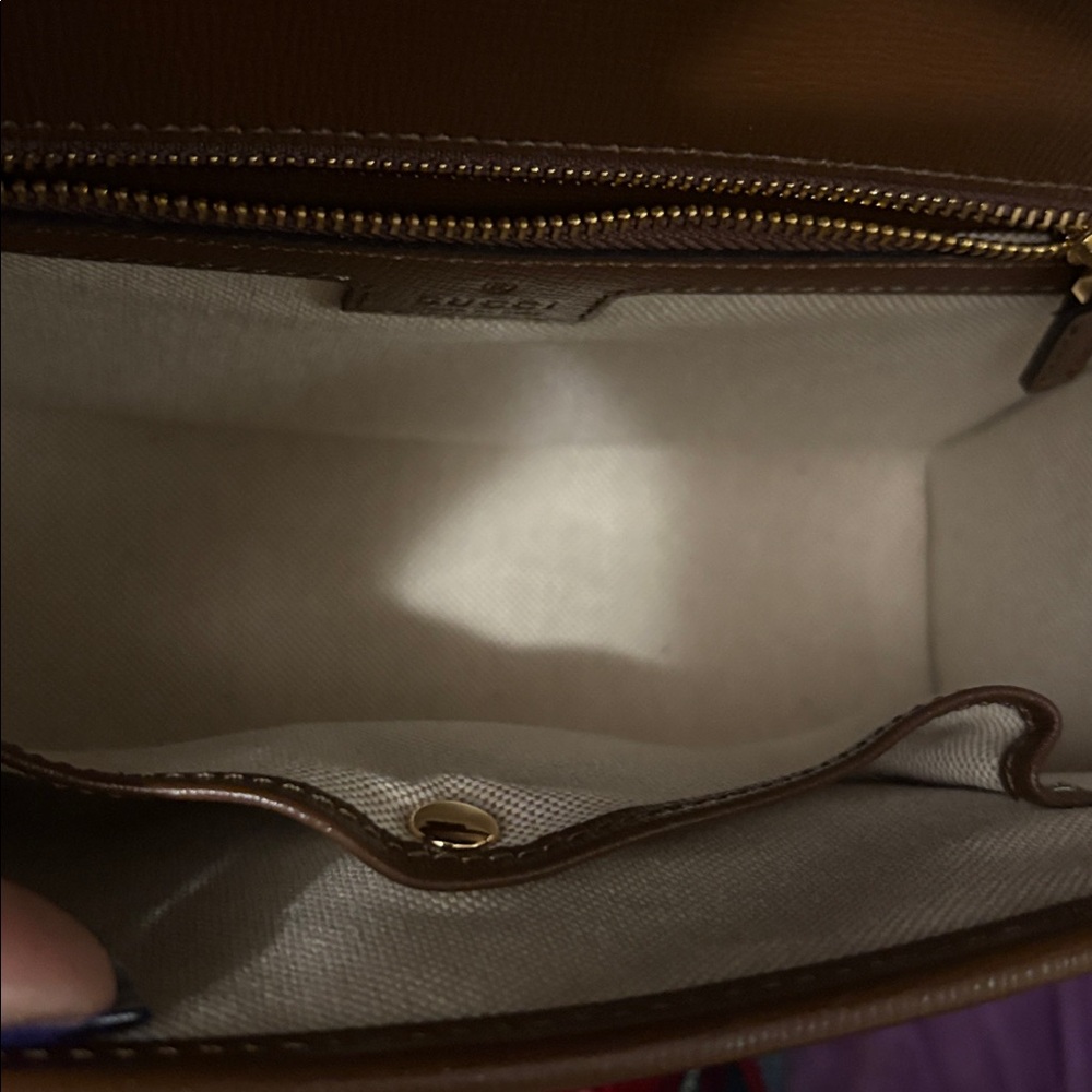 Brand new-never used. Gucci Men's GG Jacquard Buckle Messenger Bag in Tan